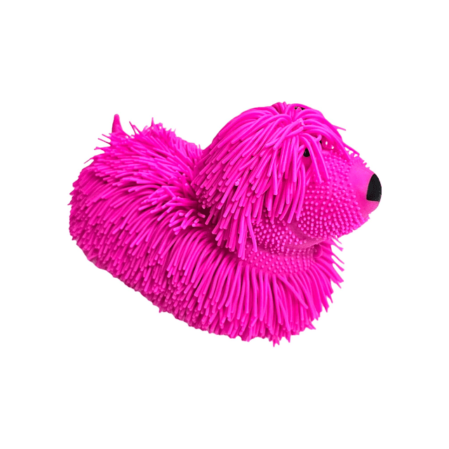 Squishy Juguete para perros Soft Shaggy Puffer 1 rosa 8" x 5