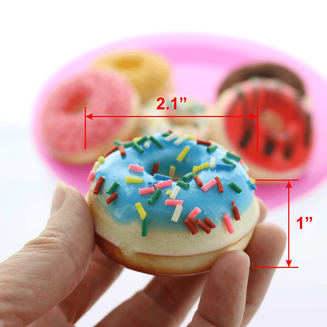 Squishy 6 piezas de donas de juguete artificiales realistas,