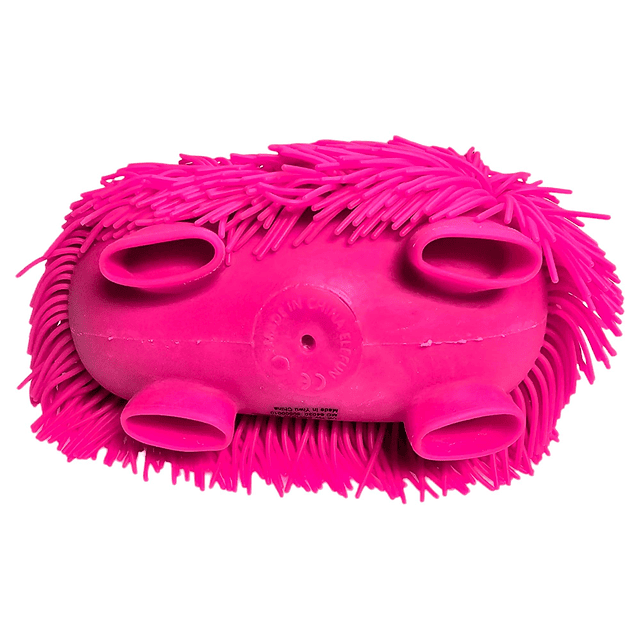 Squishy Juguete para perros Soft Shaggy Puffer 1 rosa 8" x 5