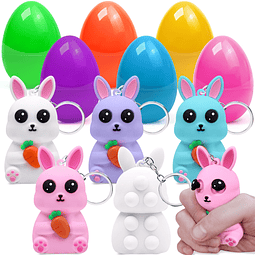 Squishy Huevos de Pascua con juguetes en el interior 6 pieza