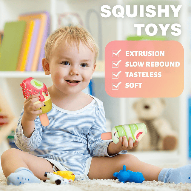 Squishy Juego de 3 Piezas de Squishies, Squishies de Comida,