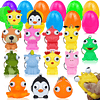 Squishy 24 huevos de Pascua precargados con llaveros de jugu