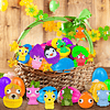 Squishy 24 huevos de Pascua precargados con llaveros de jugu