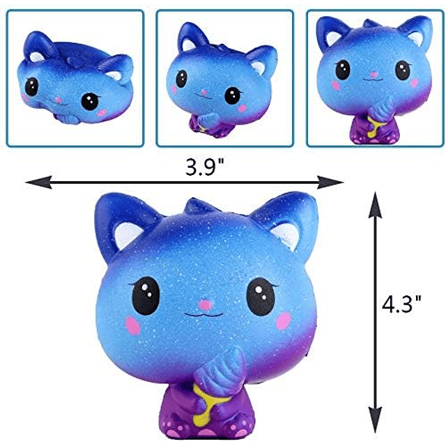 Squishy 3.9 pulgadas Squishies Cat Galaxy Ice Cream Kawaii S