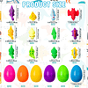 Squishy Paquete de 24 huevos de Pascua con juego de juguetes