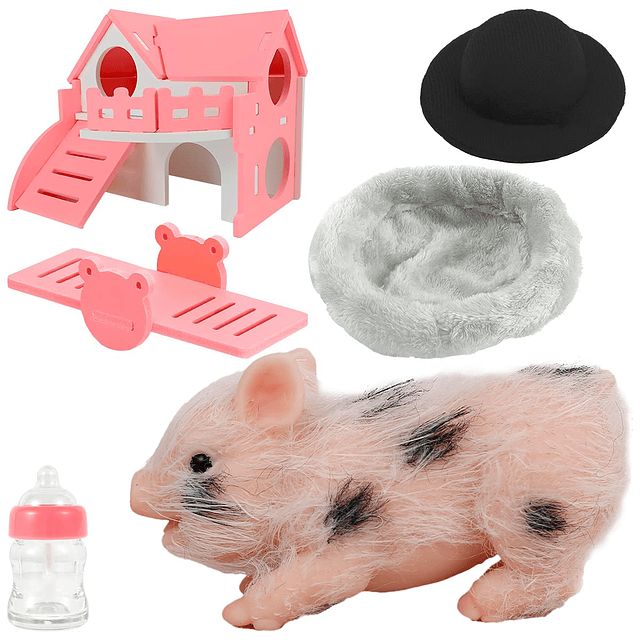 Squishy Silicone Pig Mini Juego de cerdos de animales de sil