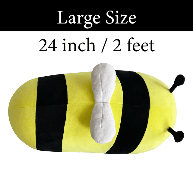 Squishy Almohada de peluche de abeja de piña, peluche gigant