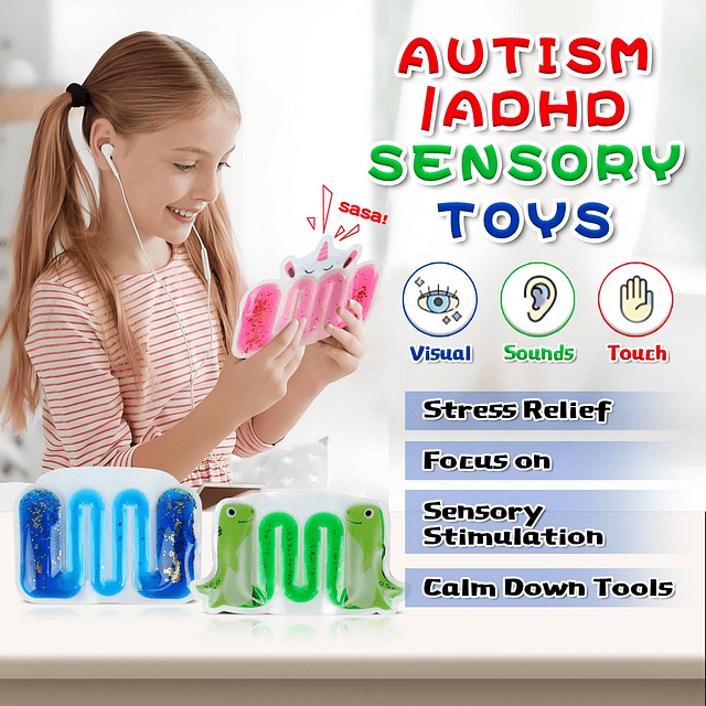 Squishy Juguetes sensoriales blandos para niños, Fidget Maze