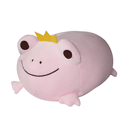 Squishy Juguete de peluche con forma de rana y corona de pel