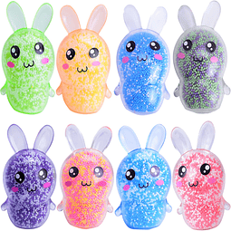 Squishy Cesta de Pascua para niños, paquete de 8 bolas de es