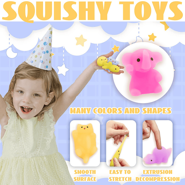 Squishy Squishes 40 piezas Tiny Mochi Squishy Toys para niño