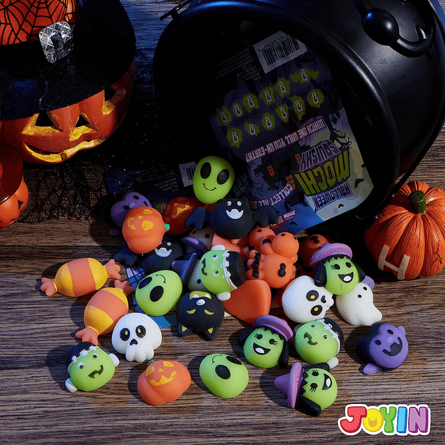 Squishy 36 piezas de juguete blando Mochi de Halloween en bo