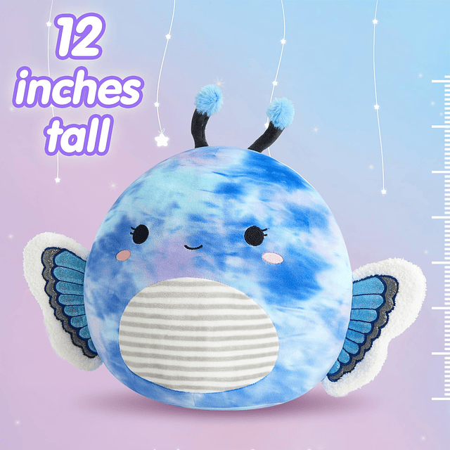 Squishy Animal de peluche de mariposa de 12 pulgadas, almoha