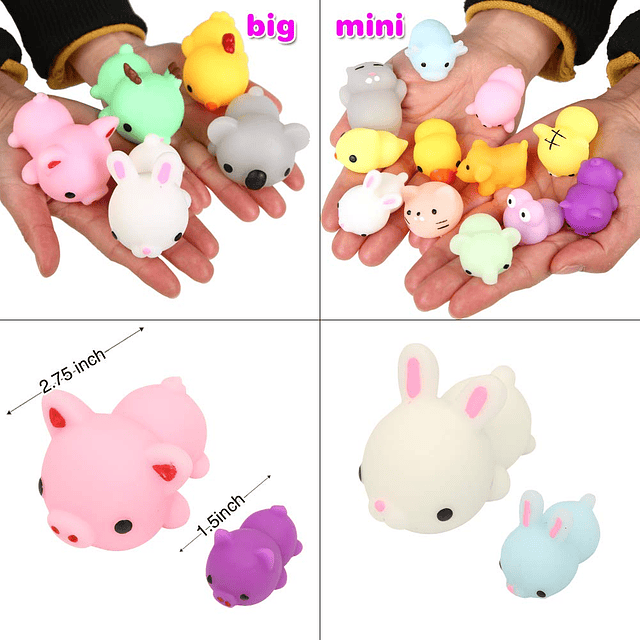 Squishy squishies Squishy Toy 5 piezas Tamaño mediano 3 pulg