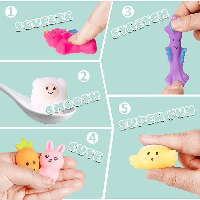 Squishy Paquete de 30 huevos de Pascua coloridos animales di