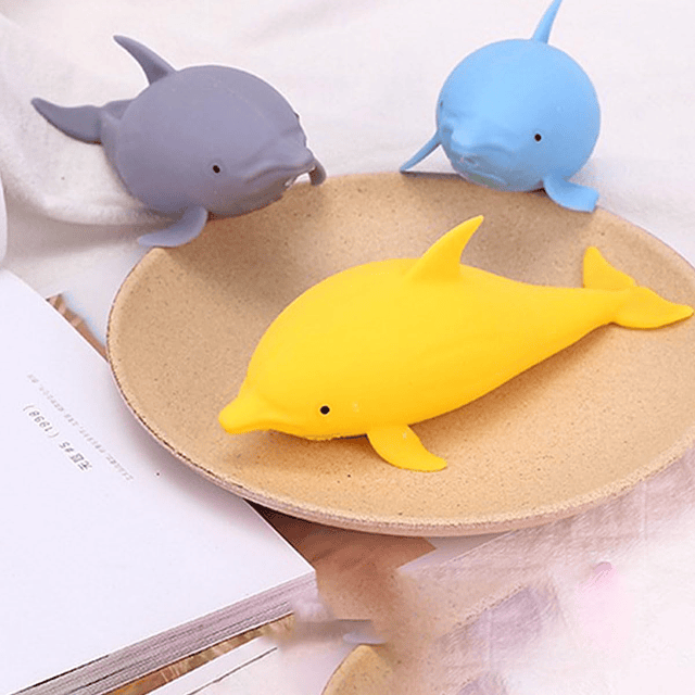 Squishy Juguetes elásticos para aliviar el estrés con delfin