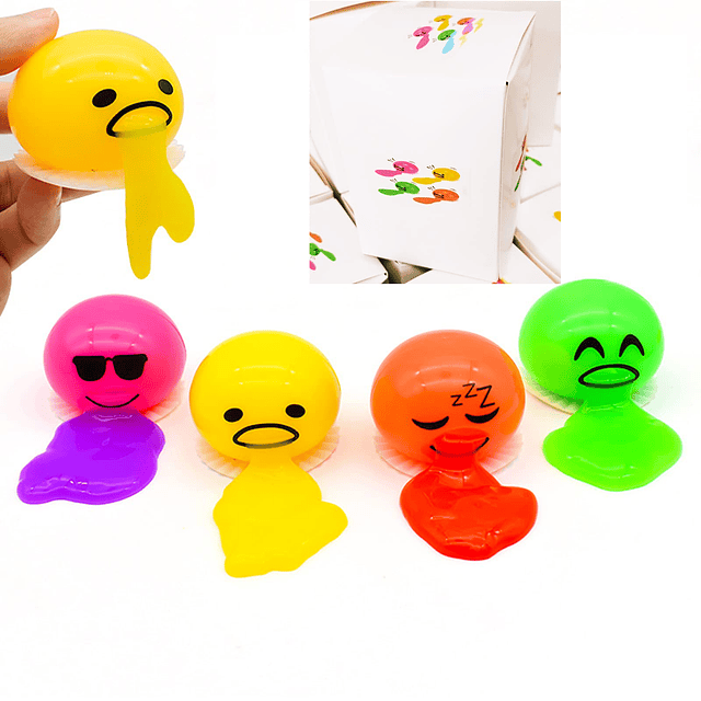 Squishy Bola de estrés con huevo para vómitos, huevo para vo