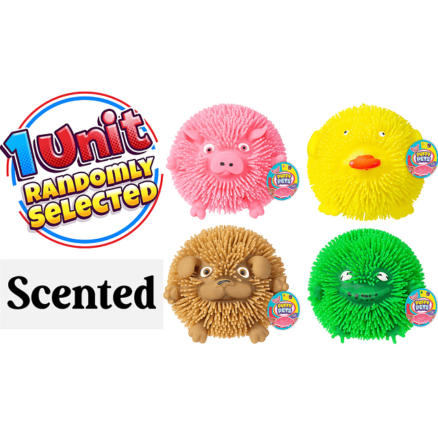 Squishy JARU Animal Puffer Ball Bubble Gum Perfumado Juguete