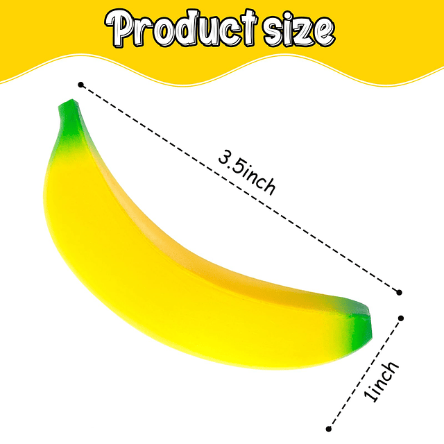 Squishy 30 juguetes antiestrés de plátano, juguetes elástico