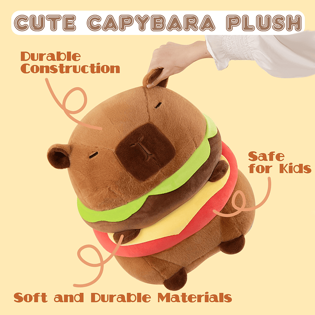 Squishy Capybara Peluche de juguete, lindo animal de peluche