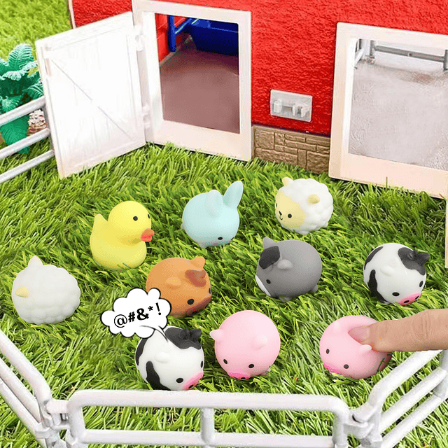 Squishy 36 PCS Animales de granja Mochi Squishy Toys Stress