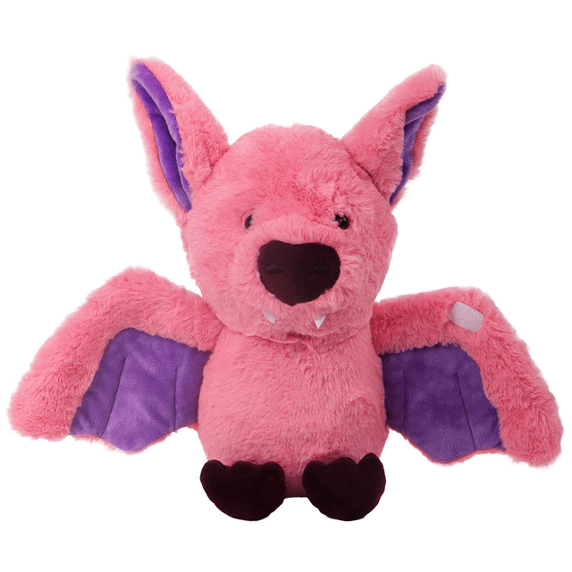 Squishy Peluche de murciélago realista rosa de 14 pulgadas,