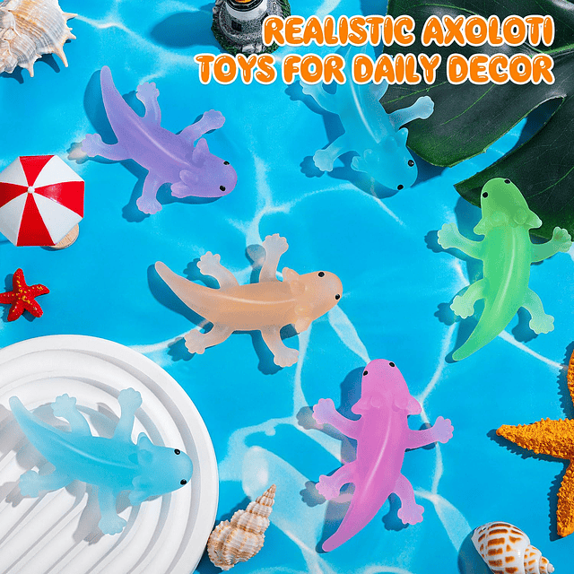 Squishy 15 juguetes de animales Axolotl a granel lindo expri