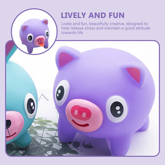 Squishy para niños Animal Squeeze Stick Out Slow Rising Pigg