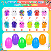 Squishy 24 huevos de Pascua con juguetes blandos en el inter