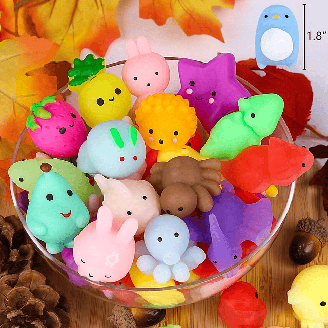 Squishy Mochi Squishy Toys 28PCS Mini Squishies de Animales