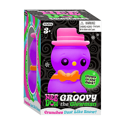 Squishy NeeDoh Squishmas Groovy Glowman Juguete navideño par