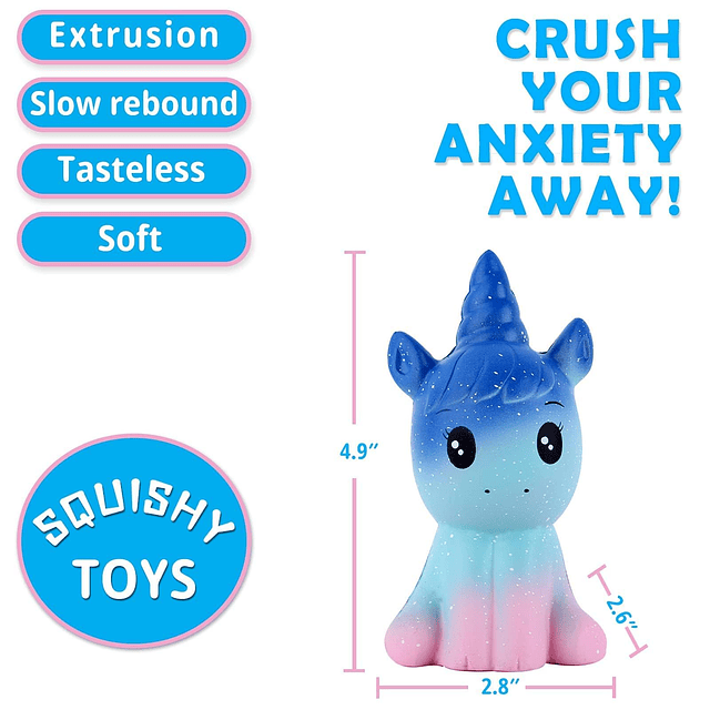 Squishy 4.9 pulgadas Squishies Unicorn Galaxy Kawaii Suave d