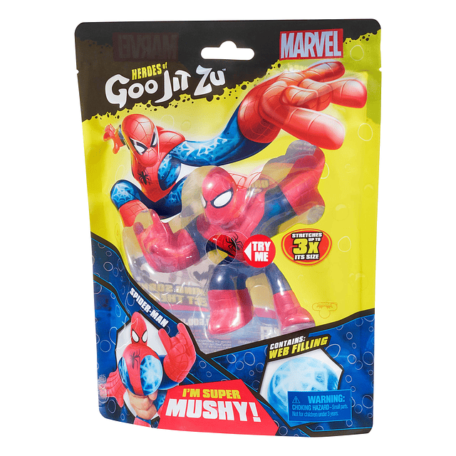 Squishy Paquete de héroes Marvel con licencia de SpiderMan,