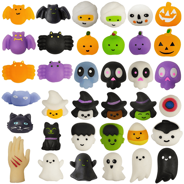 Squishy 36 piezas de juguetes blandos de Mochi de Halloween,