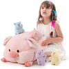 Squishy Juego de animales de peluche de cerdo grande 5 en 1,