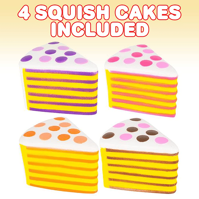 Squishy Squish Cake Toys para niños, juego de 4, juguetes sú