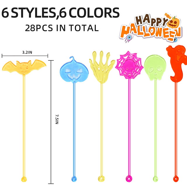 Squishy 28 piezas de juguetes de manos pegajosas de Hallowee