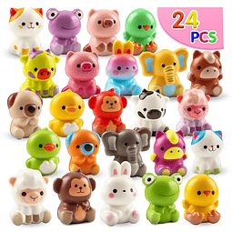 Squishy Favores de fiesta para niños, 24 piezas de juguetes