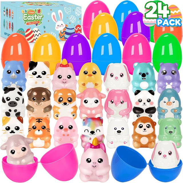 Squishy 24 paquetes de huevos de Pascua precargados con jugu