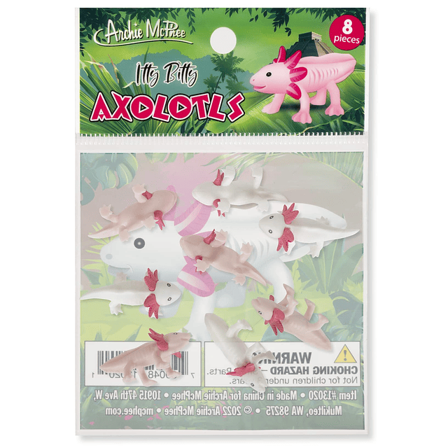 Squishy Accesorios Archie McPhee Itty Bitty Axolotls, paquet