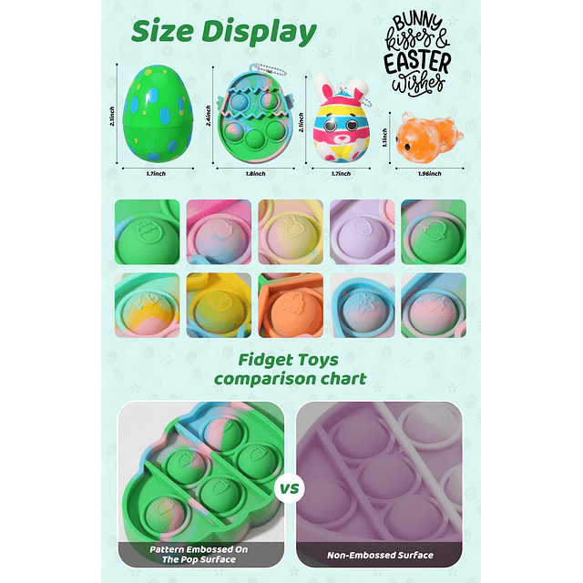 Squishy Paquete de 36 huevos de Pascua precargados con jugue