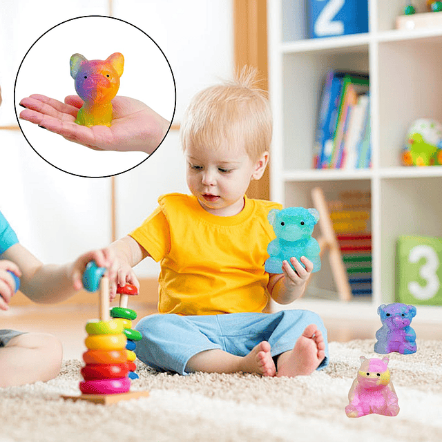 Squishy Juego de 4 paquetes de Squishies coloridos para perr