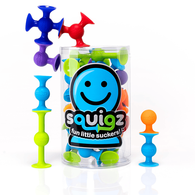 Squishy Squigz Starter Set, juguetes de succión de 24 piezas