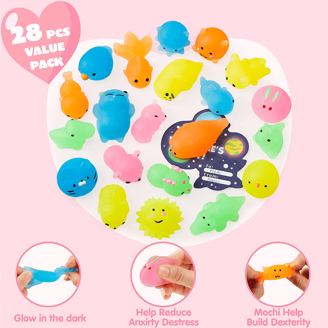 Squishy 28 paquetes de tarjetas de regalo para el día de San