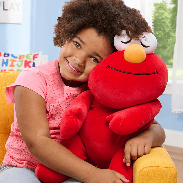 Squishy Barrio Sésamo Sleepy Friends Elmo de 22 pulgadas, pe