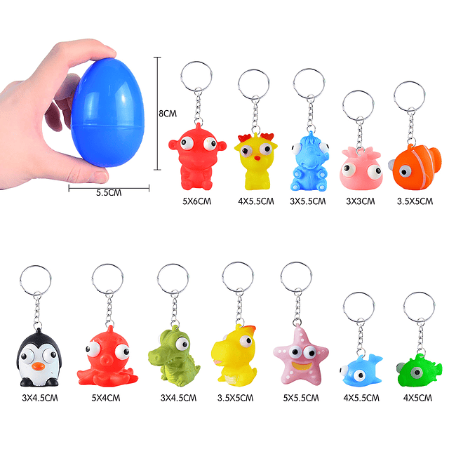 Squishy 24 huevos de Pascua precargados para niños pequeños,