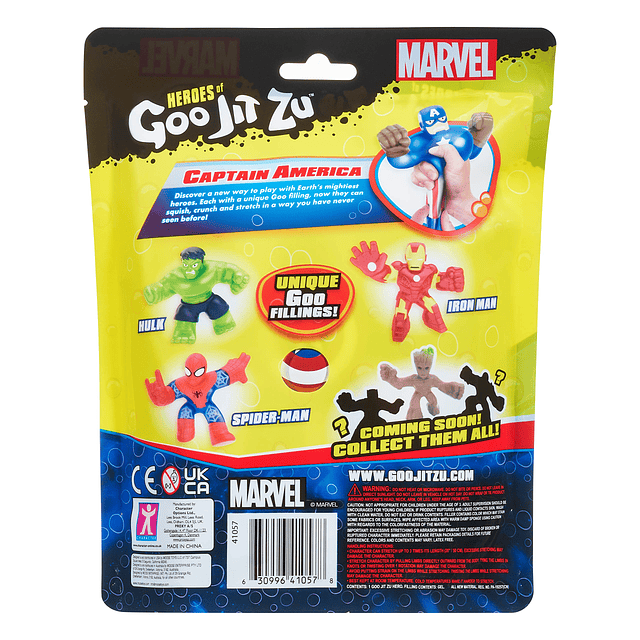 Squishy Heroes of Paquete de héroes Marvel con licencia Capi