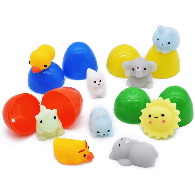 Squishy 48 Mochi Squishy Toy Huevos de Pascua precargados, K