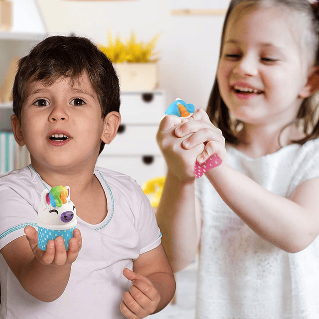 Squishy Squish Unicorn Ice Cream Scoop Toys para niños, jueg