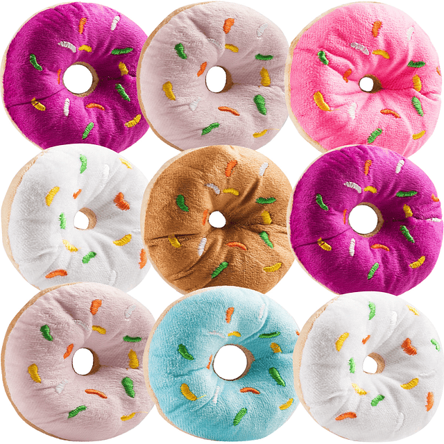 Squishy Donuts de peluche con aspersores paquete de 12 1 doc